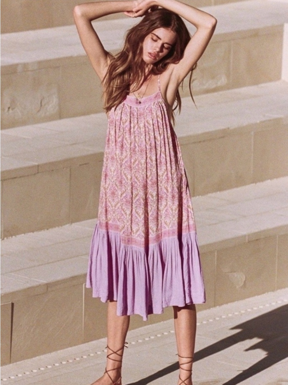 Spell & the Gypsy Jewel Strappy Midi Dress SZ L
